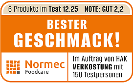 Normec Geschmackstest Siegel – Bester Geschmack